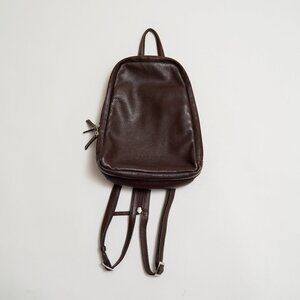DEREK ALEXANDER “Central Park” Brown Leather Backpack